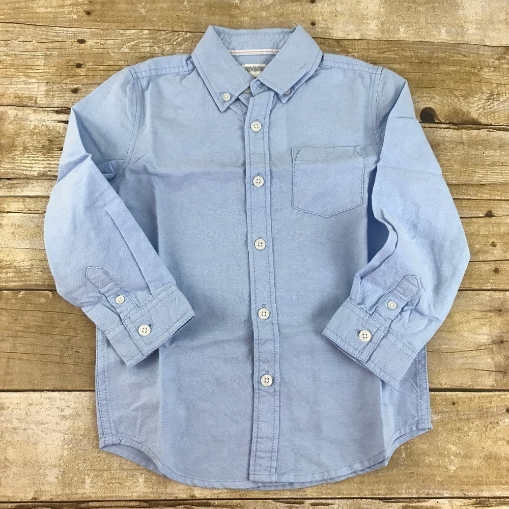 Gymboree Boys Oxford Button Down Shirt Blue NWT